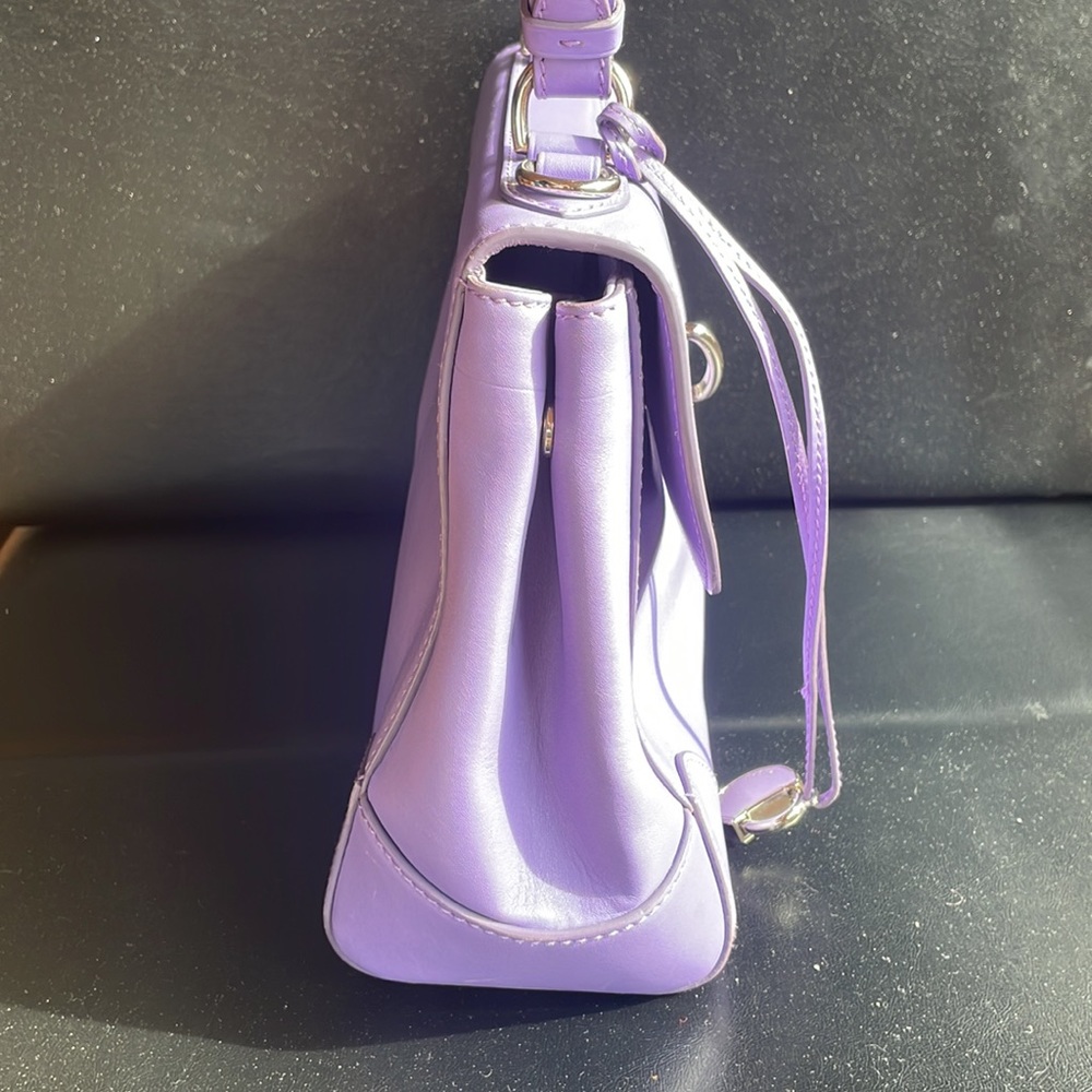 Ralph Lauren LILAC Leather Tiffin bag - Picture 4 of 16
